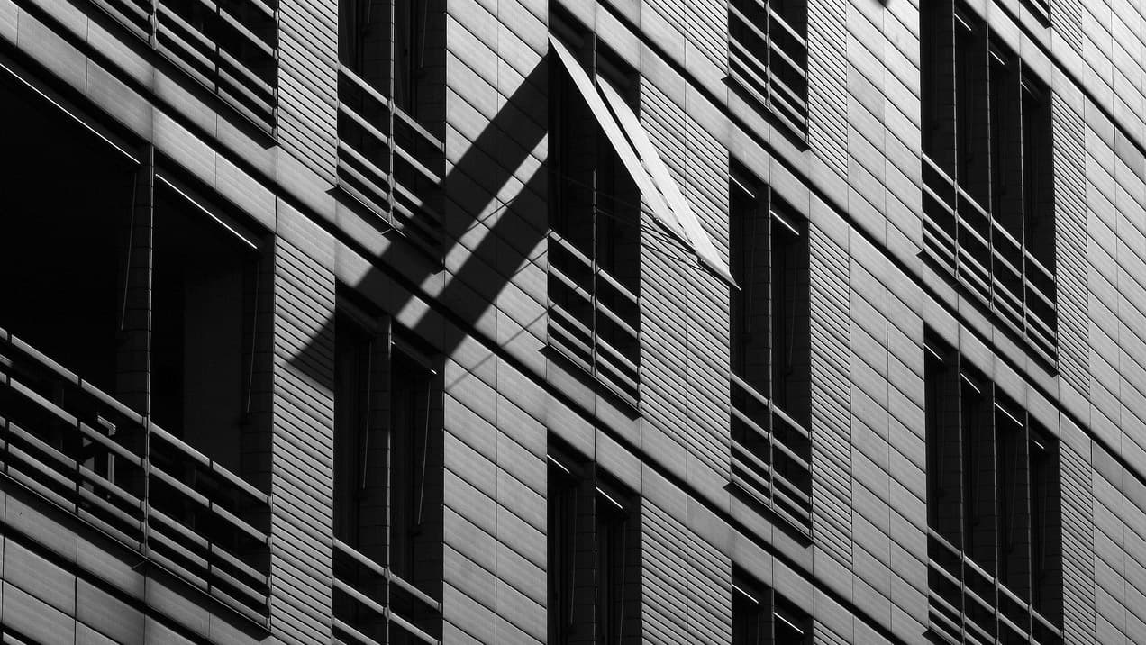 Steel suspension bridge rising over water during construction